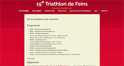 Desktop Screenshot of feins-triathlon.com